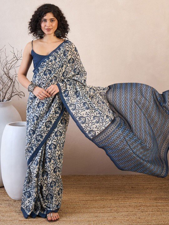Ready to Wear Bandhani Designer Bagru Sarees