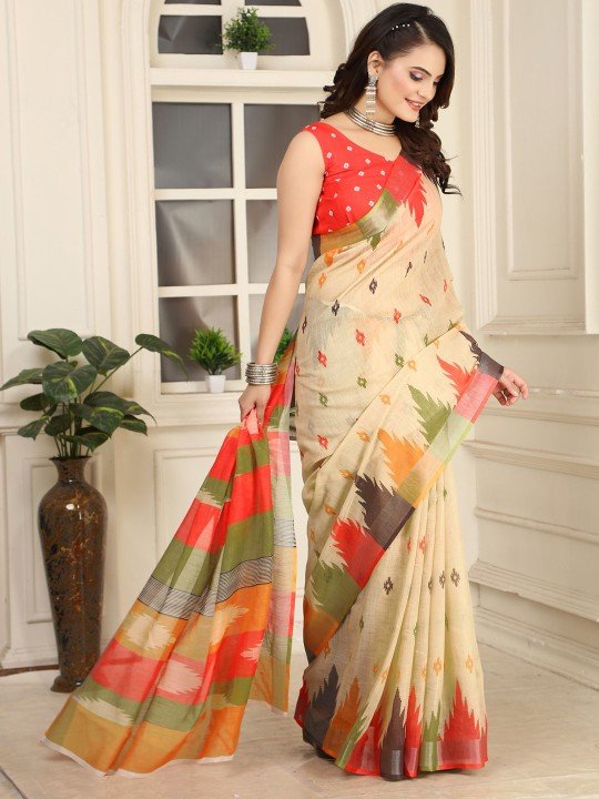 Kalista Zari Pure Cotton Saree