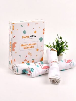 Infants Pack Of 3 Conversational Printed Organic Cotton Muslin Swaddles