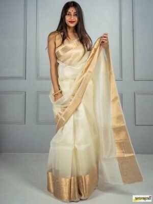 Printed, Self Design, Embellished, Woven, Animal Print, Blocked Printed Daily Wear Organza Saree