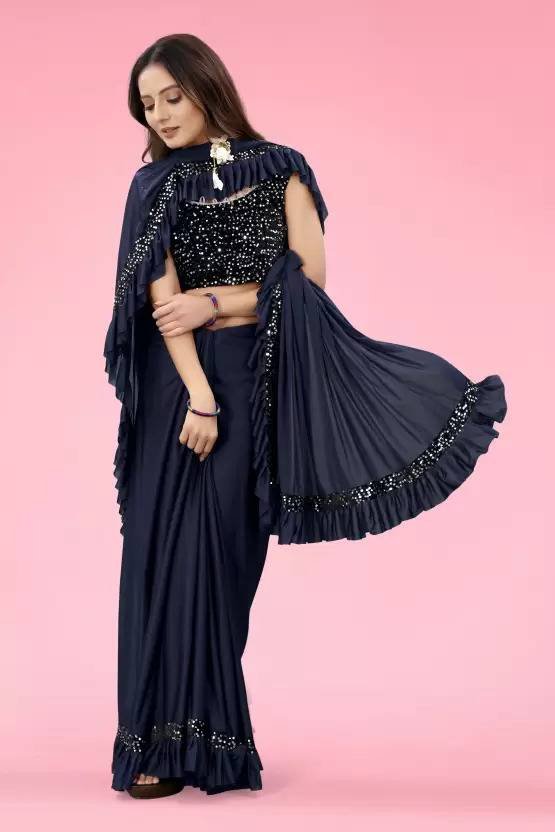 Ready to Wear Printed Bollywood Silk Blend Saree