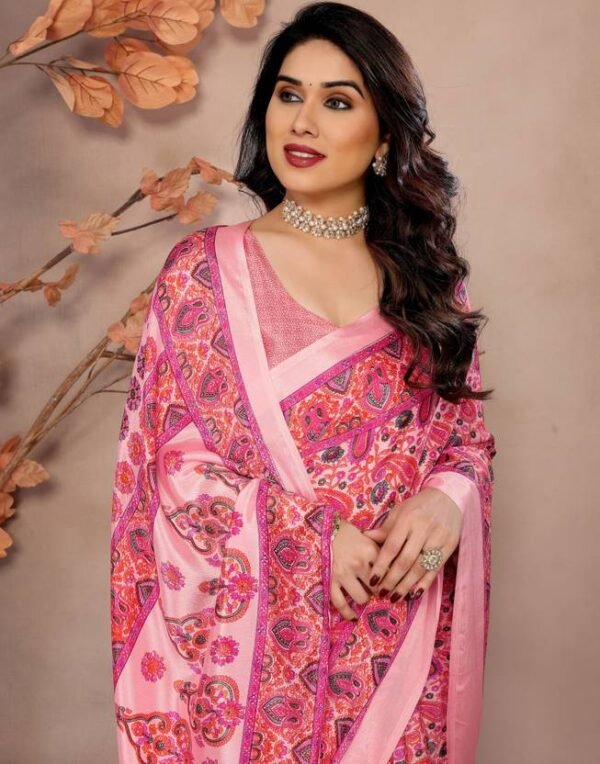 Printed, Digital Print, Floral Print Bollywood Chiffon, Organza Saree