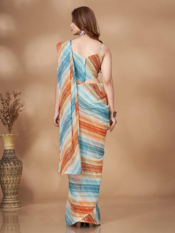 Ready to Wear Striped Bollywood Georgette Saree