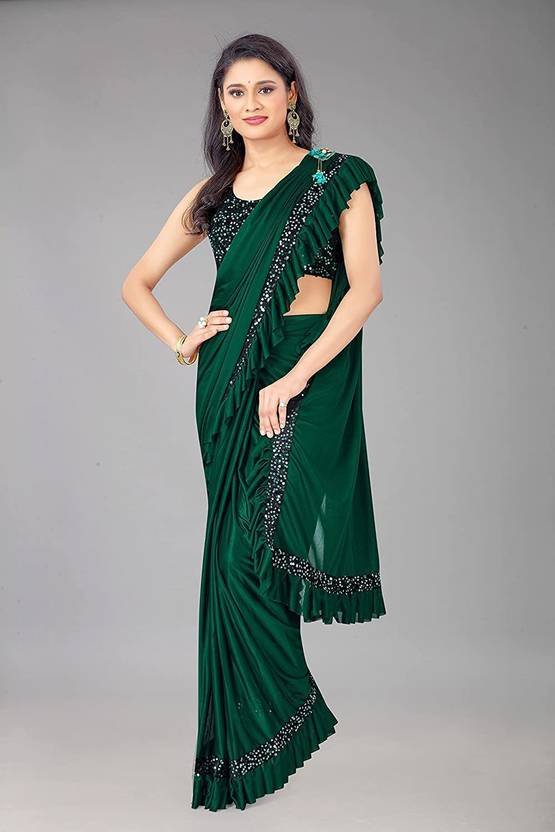 Ready to Wear Embellished Bollywood Lycra Blend Saree