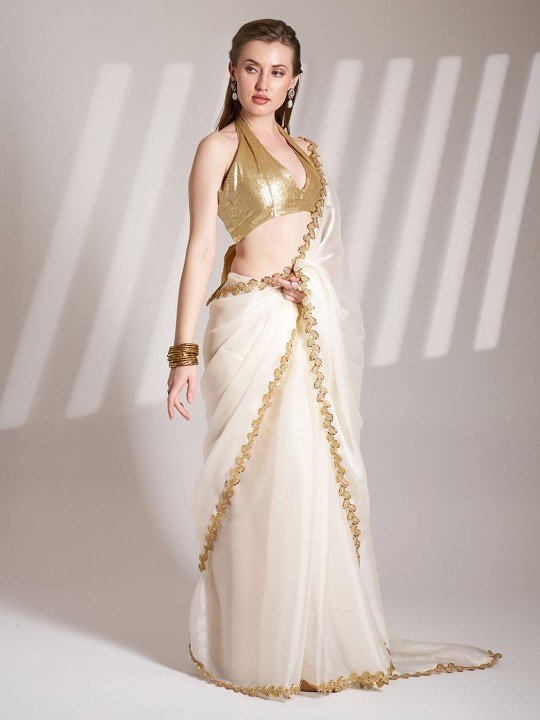 Sequinned Organza Saree