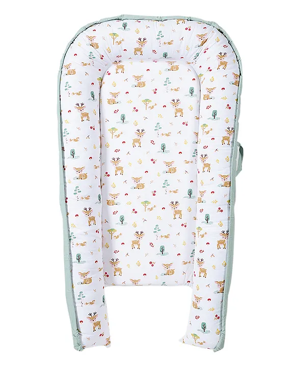 haus & kinder Baby Sleeping Pod Portable Adjustable Crib Bassinet - Green