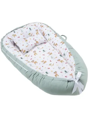haus & kinder Baby Sleeping Pod Portable Adjustable Crib Bassinet - Green