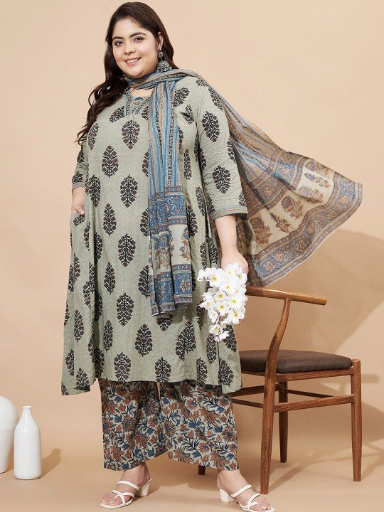 Cotton Plus Size Kurta for Women – Breathable & Stylish Ethnic Wear 2025