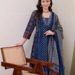 Tissue anarkali dress