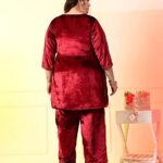 velvet plus size dress