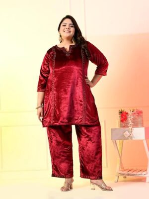 velvet plus size dress