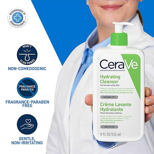 CeraVe Hydrating Cleanser For Non-Foaming Face Wash