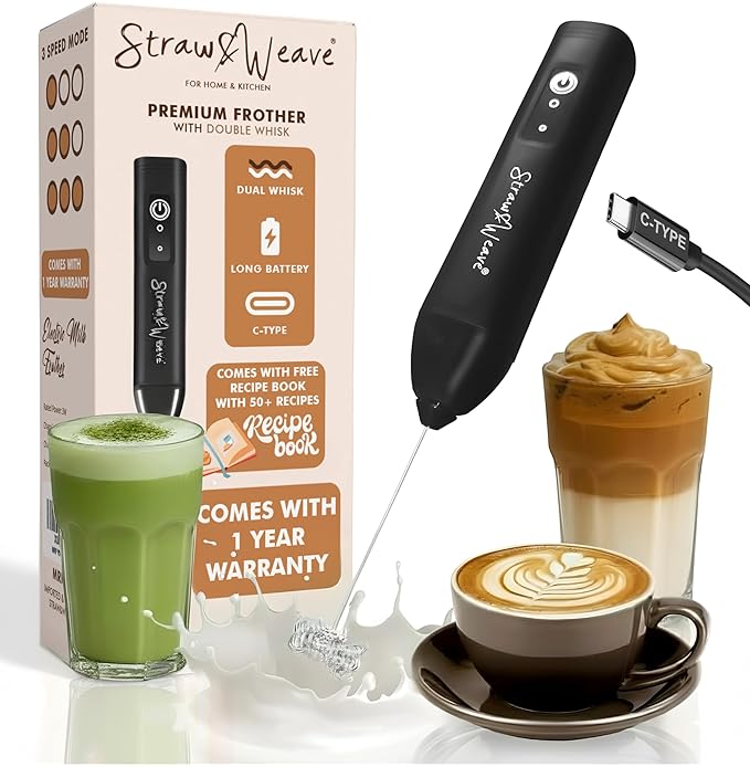 Coffee Frother Electric with Double Coffee Maker Machine