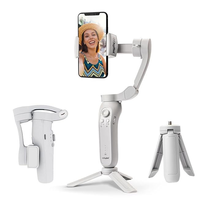 DIGITEK® (DSG-007F) 3-Axis Gray Smartphone Gimbal