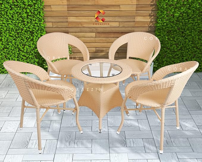 Garden Patio 4 Seater Chair And Table Set