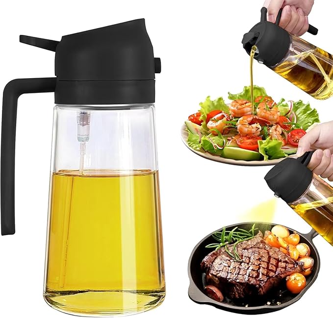 Glass Oil Sprayer and Dispenser Bottle