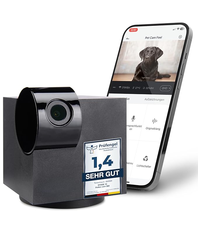 PetTec Cam Snoop Cube, App Driven Pet Smart Camera