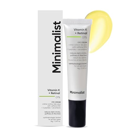 Minimalist Vitamin K Under Eye Cream for Wrinkles