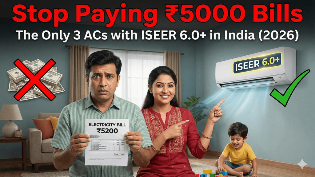 Stop Paying ₹5000 Bills: The Only 3 ACs with ISEER 6.0+ in India (2026)